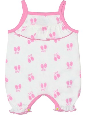 Organickid Ballerina Kız Bebek Askılı Kapri Tulum