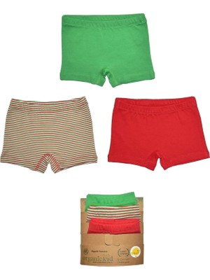 Organickid Cookie Cotton Kız Çocuk Boxer Set 3'lü