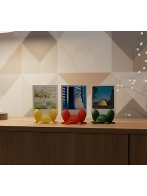 Antilop 3D Baskı Sevimli Figürlü Fotoğraf Tutucu – Masaüstü Dekor & Notluk (4 Renk Seçeneği)