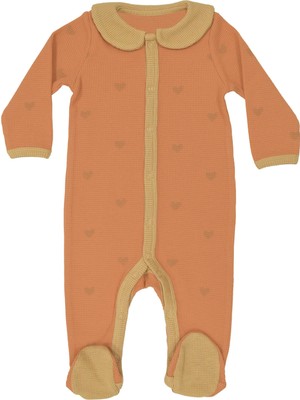 Organickid Charmed Kız Bebek Kiremit Ayaklı Tulum