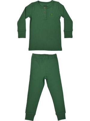 Organickid Cosy Bebek Yeşil Pijama Takımı