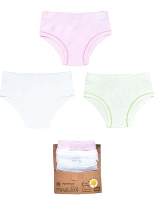 Organickid Cotton Kız Çocuk Iç Çamaşır Set 3'lü
