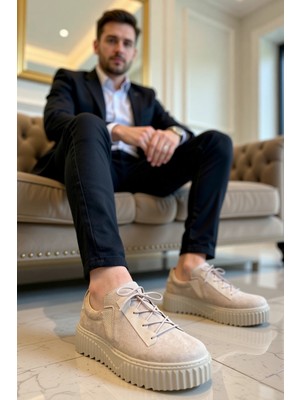Benerly Erkek Bağcıklı Süet Sneaker Standart Kalıp Fonksiyonel Dayanıklı Kaliteli Konforlu Estetik