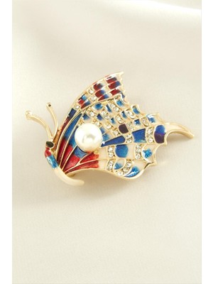 SiHako Mineli Taşlı Broş