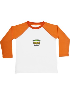 Organickid Mix Çocuk Reglan Uzun Kollu Turuncu T-Shirt