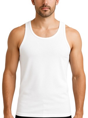 Organickid  Basic Erkek Beyaz Sporcu Atlet Seti 2'li