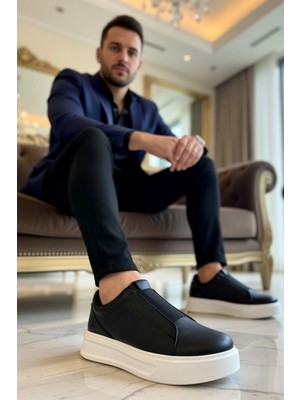 Benerly Erkek Günlük Sneaker Düşük Yaka Bağcıksız Kalın Taban Deri Süet Fonksiyonel Dayanıklı Spor