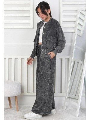 10-16 Yaş Arası Yıkamalı 2 Iplik Kız Çocuk  Takım