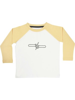 Organickid Gamer Çocuk Reglan Uzun Kollu Sarı T-Shirt