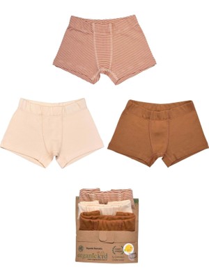 Organickid Cinnamon Erkek Çocuk Iç Çamaşır Set 3'lü