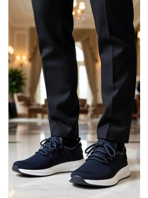 Benerly Erkek Triko Bağcıklı Düz Taban Spor Ayakkabı Fonksiyonel Dayanıklı Kaliteli Konforlu Rahat