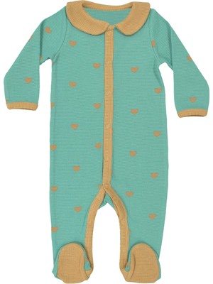 Organickid Charmed Kız Bebek Yeşil Ayaklı Tulum