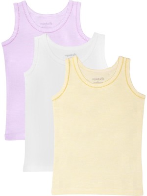 Organickid Mellow Cotton Kız Çocuk Atlet Seti 3'lü