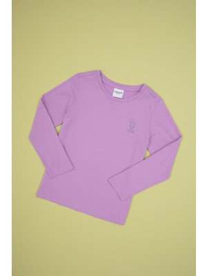 U.S. Polo Assn. Kız Çocuk Lila Basic Tişört 50317923-VR034