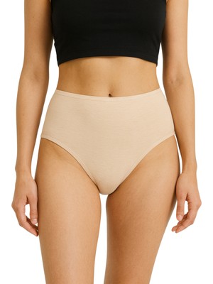 Organickid Yüksek Bel Kadın Ten Rengi Slip Külot 2'li Set