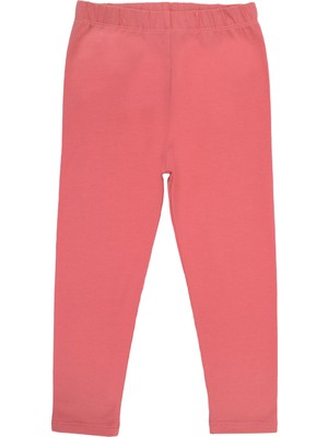 Organickid Basic Kız Çocuk Uzun Şeker Pembe Tayt