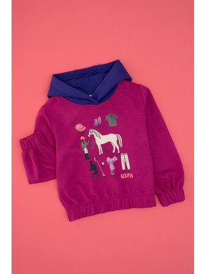 U.s. Polo Assn. Kız Çocuk Fuşya Sweatshirt 50317906-VR023