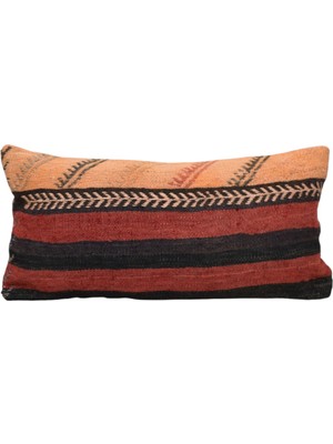 Kilim Antik El Dokuma Dekoratif Lumbar Kilim Kırlent Yastık Kılıfı 1083 - Yeni - Çok Renkli