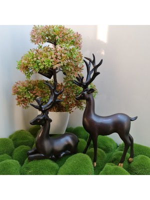 Tevfik Günday Dekorasyon Gyk 2 Li Siyah Geyik