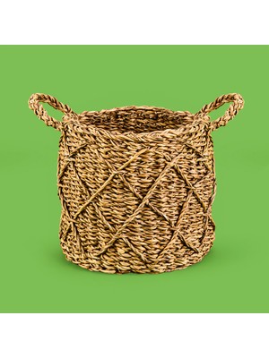 Panalı Küçük Boy Dekoratif Sepet - Kahverengi