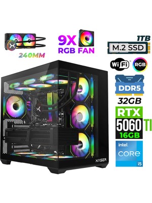 Xaser Pearl X30 I5 14600K 32GB Ddr5 Ram 1tb M.2 Nvme SSD 16GB RTX5060TI Oyuncu Render Tavsiye Sistem