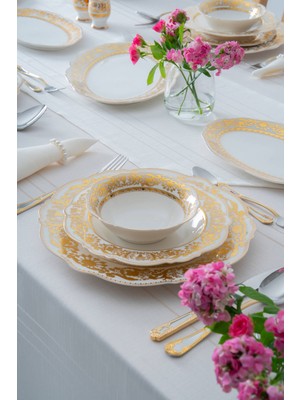 Acar Oasis 12 Kişilik 60 Parça Porselen Yemek Takımı