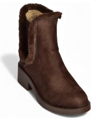 Fox Shoes V674121402 Kahverengi Içi Kürklü Alçak Topuklu Kadın Bot