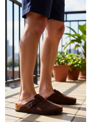 Benerly Kadın Düz Topuk Kapalı Sabo Nubuk Kalıp Fonksiyonel Dayanıklı Kaliteli Konforlu Estetik Şık