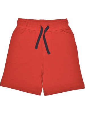 Organickid Basic Çocuk Flamlı Kırmızı Şort