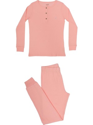Organickid Cosy Kadın Somon Kaşkorse Pijama Takımı