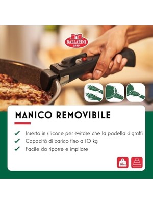 Storemax Torre Kızartma Tavası Seti, Seramik Kaplama, 20 + 28 Cm, Indüksiyonlu Ocaklara Uygun, Çıkarılabilir Sap, Alüminyum