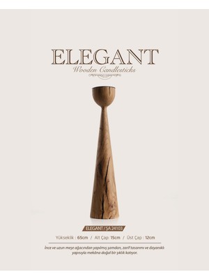 Ahşap Şamdan Elegant ŞA-24103