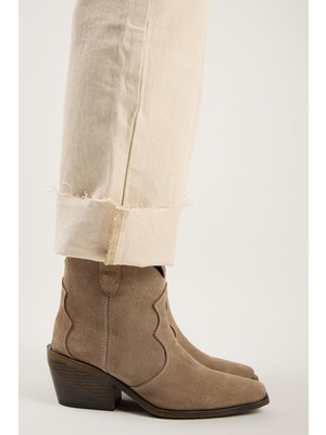 Manijero Liray Kadın Hakiki Deri Kovboy Vizon Bot