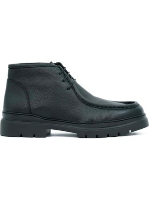 Tuna Hakiki Deri Kauçuk Taban Bağcıklı Erkek Bot - B4405