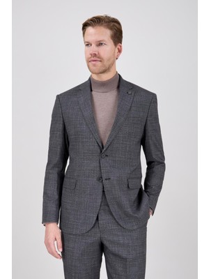 Paco Romano Erkek Regular Fit Mono Yaka Füme Takım Elbise