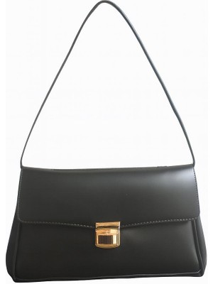 Tandi Bags Bow Kilitli Baget Çanta Siyah