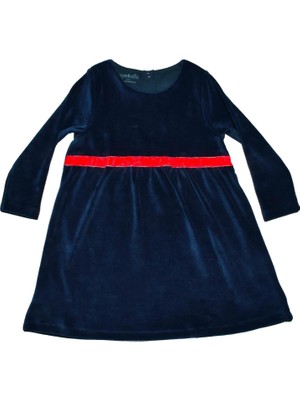 Organickid Reindeer Kadife Kız Çocuk Elbise