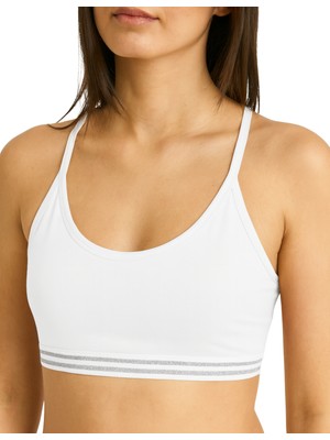 Organickid Basic Kadın Pamuklu Beyaz Bralet
