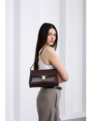 Shule Bags Lauren City Baget Çanta Kahve