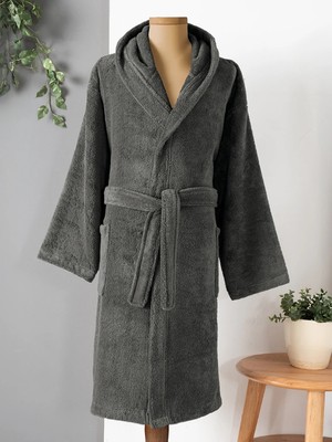 Altınbaşak Dolce Kapüşonlu Tekli Bornoz Shadows/antrasit L/xl Beden