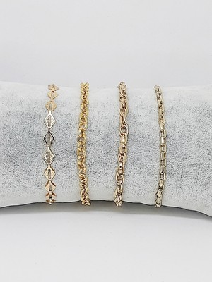 Kusakli 4lü Zincir Bileklik Seti