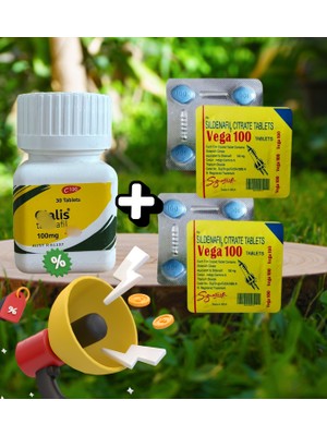 Cialıs7 100MG 30'lu Tablet + Vega 100 Mg 4'lü Tablet 2 Dizi Erkeklere Takviye Güc Ekstra Performans Hapı Süper Etki Gecıktırıcı88 Gizlipaketlme_poniry