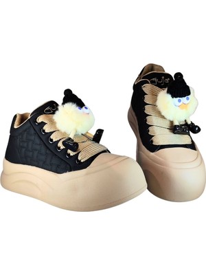 Guja Kadın Kar Canavarı Aksesuarlı Bağcık Kapamalı Peluş Iç Astarlı Bilekte Casual Ayakkabı