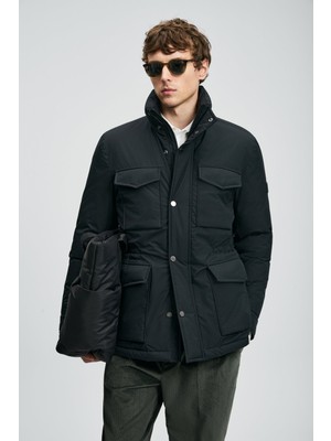 Lufian Erkek Edgar Kaz Tüyü Mont 112120254 Siyah