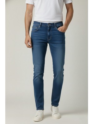Wkm Erkek Likralı Slim Fit Denim Kot Pantolon
