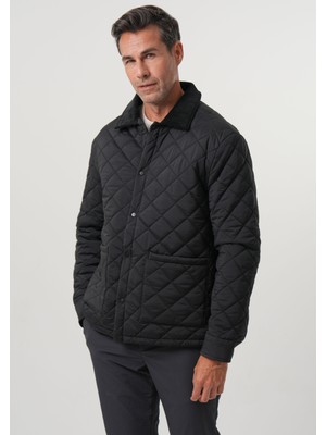 Pique DIEGO ERKEK MONT Baklava Desen Kapitoneli Çıtçıt Kapamalı Erkek Mont