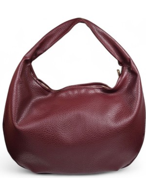 Luglio Shoes Bordo Salaş Büyük Omuz Çantası