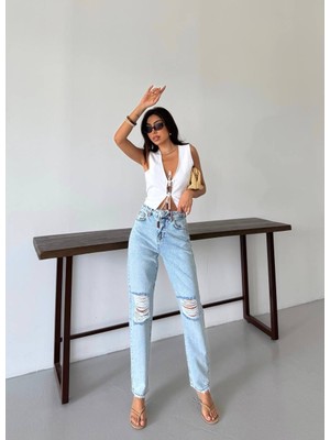 Aida Fashion Lazer Mom Jeans
