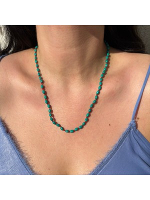 C7 Silver Orijinal Firuze Kırmızı Düğüm Kolye