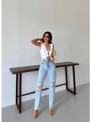 Aida Fashion Lazer Mom Jeans